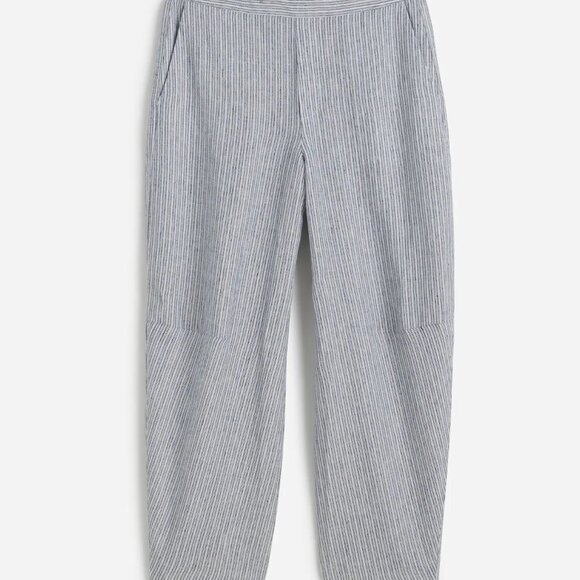 Madewell Pull-On Barrel-Leg Pants, Linen, Sz SMALL, NWT - Picture 3 of 10